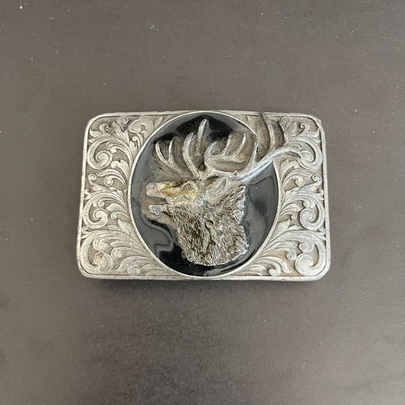 Bergamot Brass Works Other - Vtg. 1993 Bergamot J-76 Elk Belt Buckle Made USA